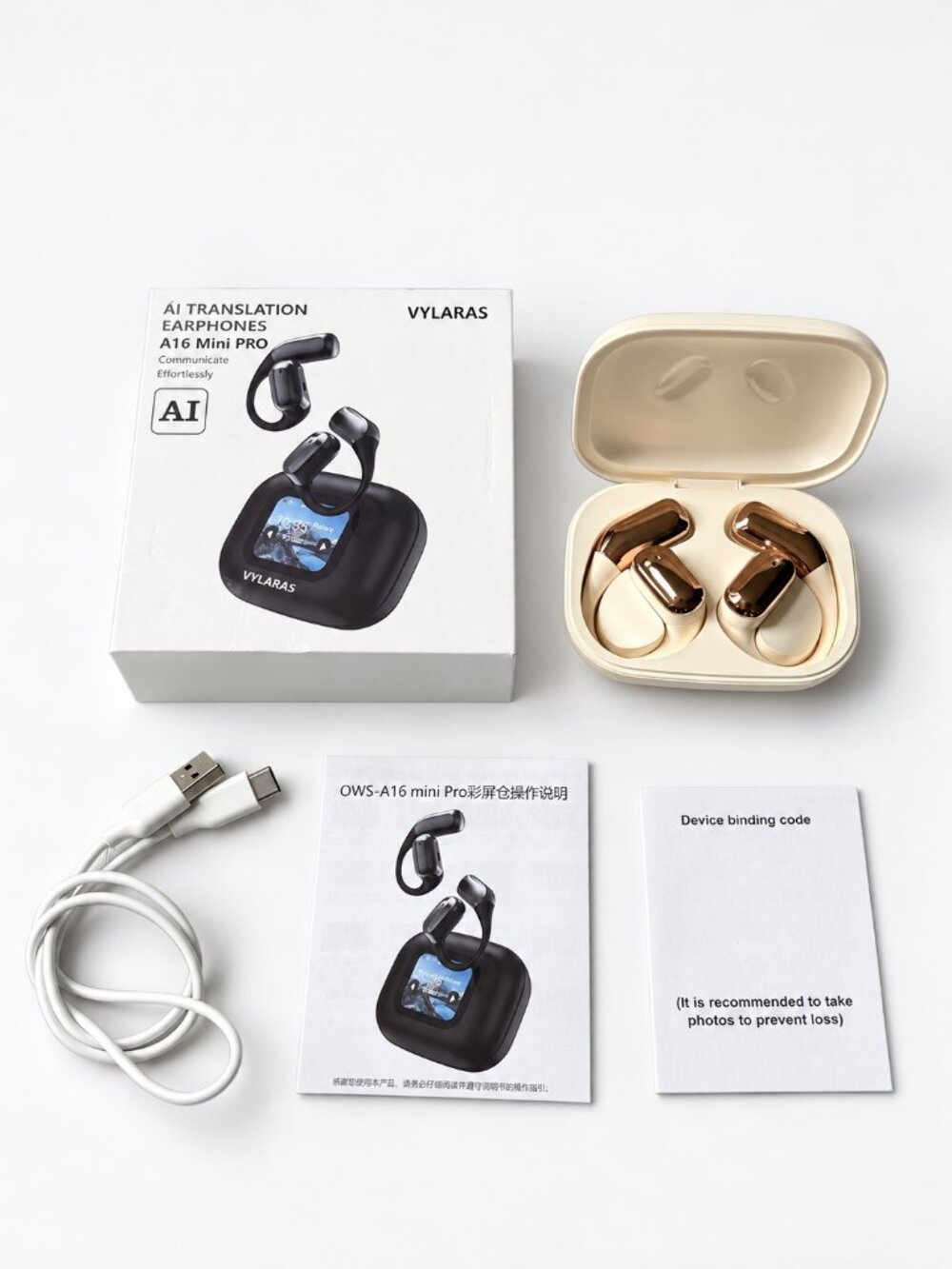 VYLARAS A16 Mini Pro AI Translation Earbuds New